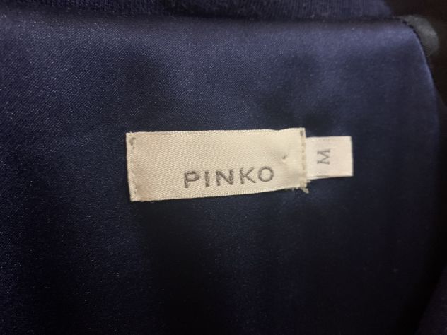 FELPA/GIACCA COME NUOVA DA DONNA FIRMATA ORIGINALE“PINKO”IN COTONE,TAGLIA M,BL - Foto 2