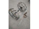 Ruote di ferro complete di mozzo con esagono da 36 mm e aratro per motozappa ven