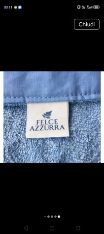 Nuovi sigillati 2 asciugamani Felce Azzurra