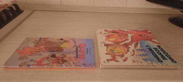 2 LIBRI FIABE: "OLIVER & COMPANY" WALT DISNEY, "ROSICCHIO SCOPRE L’INVERNO" 1988 - Foto 5