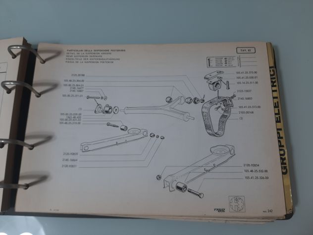 ALFA ROMEO 1750 BERLINA CATALOGO PARTI DI RICAMBIO ORIGINALE - Foto 4