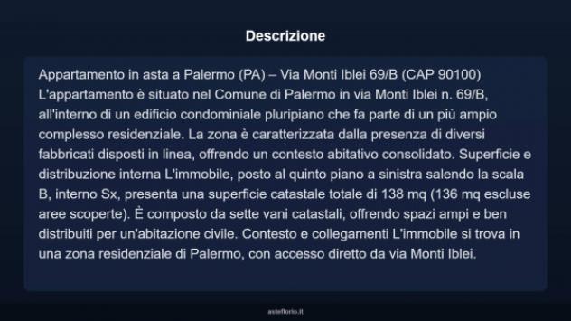 Immobile in asta di 138 m² con più di 5 locali in vendita a Palermo - Foto 3
