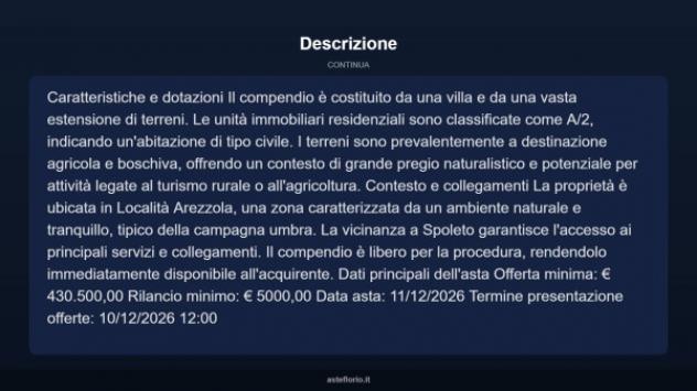 Immobile in asta di 350000 m² con più di 5 locali in vendita a Spoleto - Foto 6
