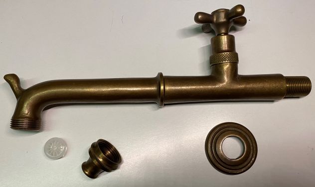 RUBINETTO LUNGO MURO PARETE PER LAVELLO FONTANA - Foto 3