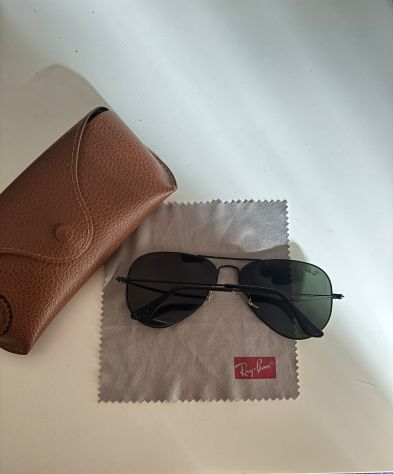 Occhiali da sole Ray-Ban Aviator Originali + Custodia - Foto 2