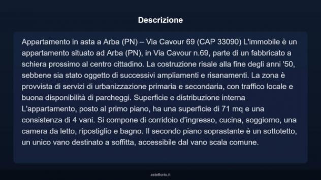 Immobile in asta di 71 m² in vendita a Arba - Foto 6