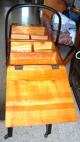 Portalavoro in legno 4 scomparti vintage   mis 45x25 H 50 - Foto 3