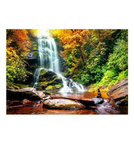 Fotomurale Adesivo La Cascata Nel Verde Bosco Arredalacasa - Foto 2