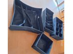 4 Scatole organizer in tessuto nero