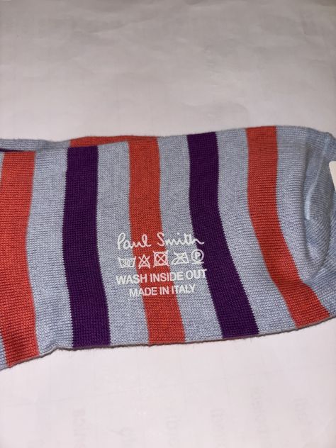 1 PAIO DI CALZE NUOVE FIRMATE ORIGINALI”PAUL SMITH”MADE IN ITALY IN COTONE,INTRO - Foto 6
