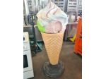 cestino decorativo a cono gelato usato
