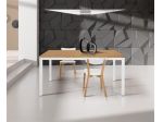 tavolo rovere con struttura in mettallo con 1 allunga da cm 50 escluse le 2 sedi