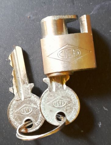 lucchetto cisa per telefono a rotella raro  chiavi - Foto 3