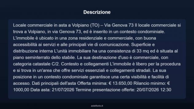 Immobile in asta di 33 m² in vendita a Volpiano - Foto 3