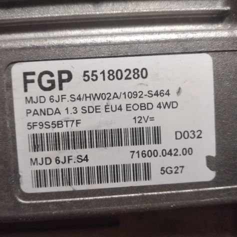 CENTRALINA MOTORE FIAT PANDA 1.3 JTD MAGNETI MARELLI MJD 6JF.S4, MJD6JFS4, FGP - Foto 5