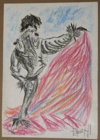 Lendvay, Nudo accovacciato / Torero 1971 - Foto 4