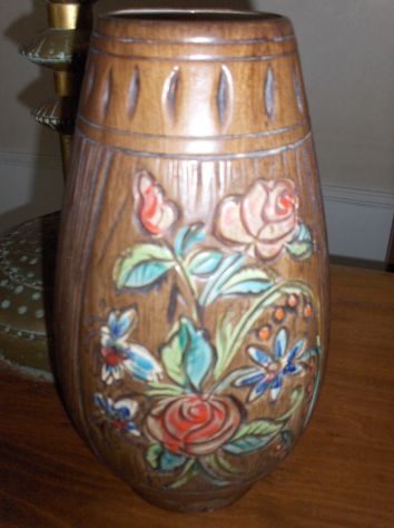 Antico Vaso Dipinto Artigianale Veneziano