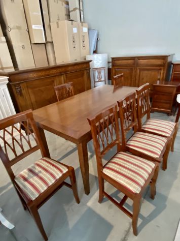 NUOVO TAVOLO DI VERO MASSELLO, Cm.160x85, ALLUNGABILE Cm. 240, FINITURA BASSANO - Foto 9