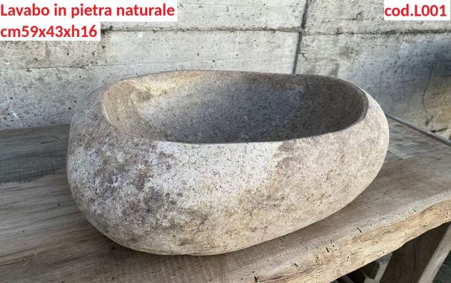 Lavabo lavandino da appoggio in pietra naturale 2