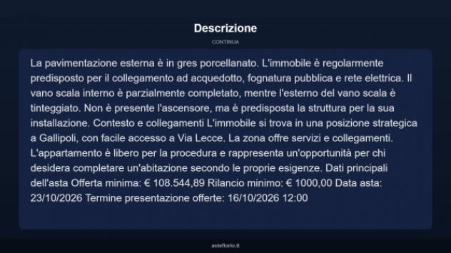 Immobile in asta di 315 m² in vendita a Gallipoli - Foto 12