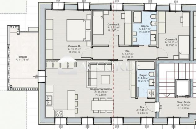 APPARTAMENTO di 4 vani e di 108 mq (ASOLO) rif. AS325C - Foto 12