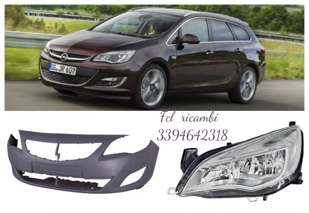 Opel Astra paraurti fanale cofano ossatura radiatori frontale