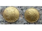 100 LIRE DEL 1979 DELLA REPUBBLICA ITALIANA CROMATA COLOR ORO -
