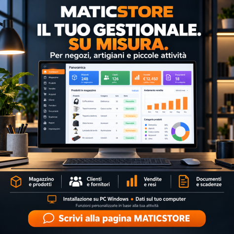 Gestionali e database su misura per negozi e attività