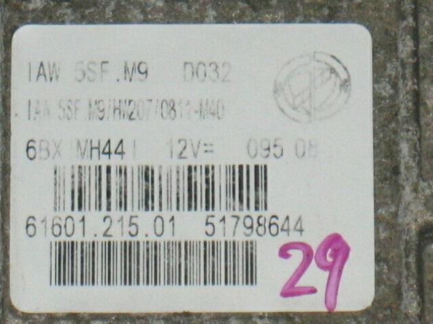 5SF.M9 51798644 ECU CENTRALINA LANCIA IAW 5SF.M9 HW207 51798644 HW207 - Foto 2