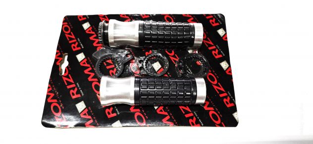 MANOPOLE (COPPIA) SPORT LINE IN ALLUMINIO ARGENTO UNIVERSALI MOTO