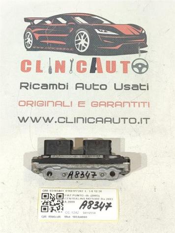 CENTRALINA MOTORE FIAT Punto Berlina 5P 3° Serie 55193441 6160107202 188A4000 benzina 1242 (03)