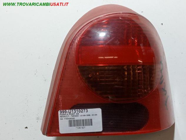 FANALE POST. DX 999-U1310273 Parti elettriche  Fanaleria  Fanali  Fanale post. dx. RENAULT - TWINGO - 01-09-1998 - 01-05-2007