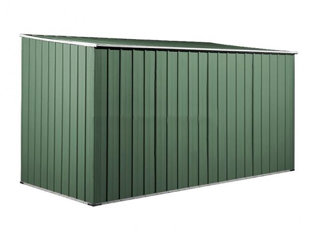 Box prefabbricato, casetta da giardino in lamiera zincata. Capanno deposito attrezzi in Acciaio Zincato 3.45 x 1.86 m x h1.92 m - 98 KG – 6,42 metri q - Foto 2