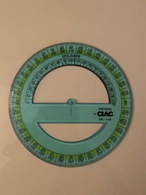 UN GONIOMETRO USATO POCO,INTEGRO,MARCA”CIAC”DA 360 GRADI E 12 CM AZZURRO SEMI TR - Foto 5