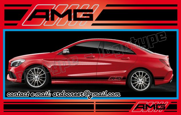 Fasce adesive AMG MERCEDES - BENZ CLA - strisce fiancate laterali