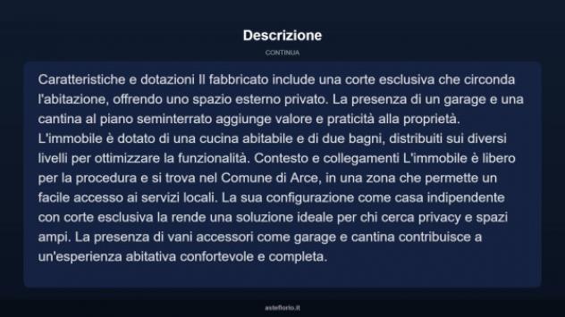 Immobile in asta di 150 m², box auto in vendita a Arce - Foto 4
