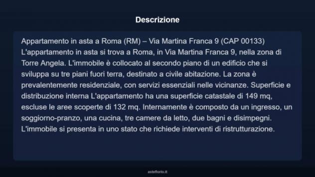 Immobile in asta di 149 m² con più di 5 locali in vendita a Roma - Foto 3