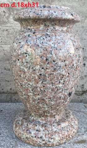 Vaso Cimiteriale Porta Fiori In Vero Granito