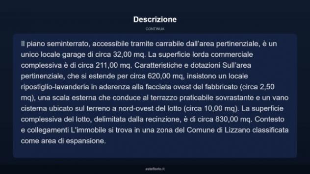 Immobile in asta di 211 m² con più di 5 locali e box auto in vendita a Lizzano - Foto 5