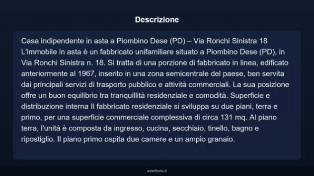 Immobile in asta di 182 m² con più di 5 locali in vendita a Piombino Dese - Foto 7