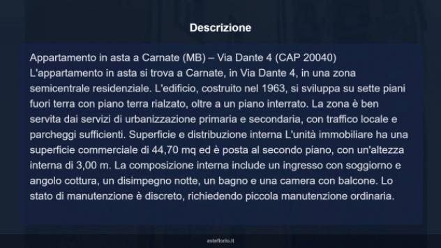 Immobile in asta di 44 m² in vendita a Carnate - Foto 17