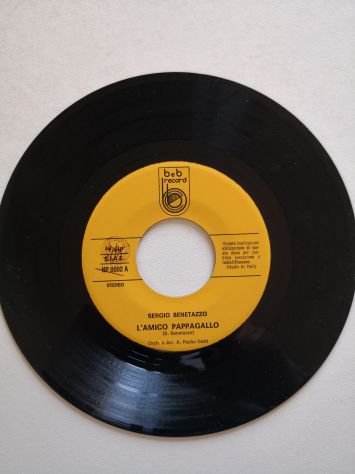 Disco 45 giri di S. Benetazzo - "L'amico pappagallo e Inno de i Brasiliani" 1981 - Foto 5