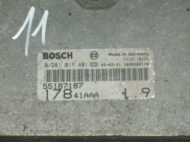 0281011401 ECU Fiat Strada 1.9 JTD BOSCH 0281011401 55187187 17841AAA - Foto 2
