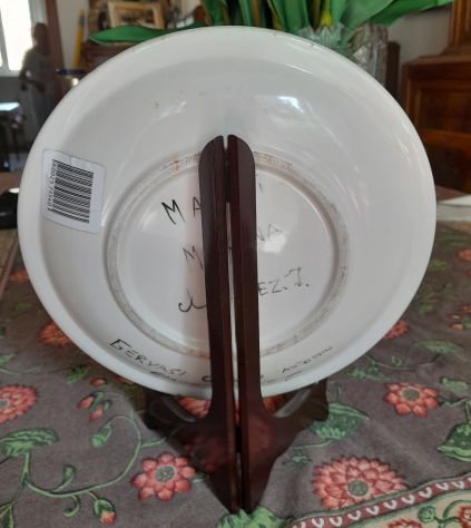 piatto in ceramica con supporto ligneo - Foto 8
