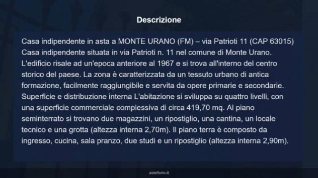 Immobile in asta di 419 m² con più di 5 locali in vendita a Monte Urano - Foto 10