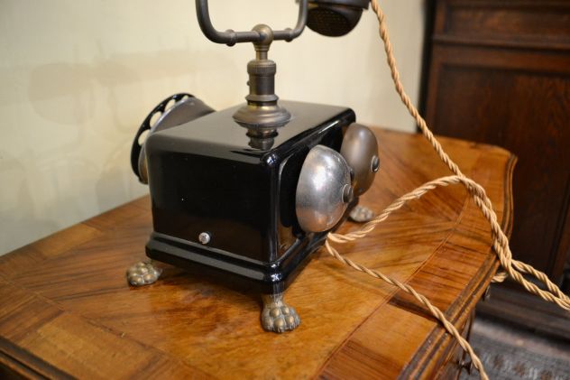 Antico telefono da tavolo anni 30 Breguet-Paris - Foto 5
