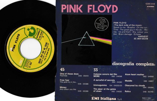 PINK FLOYD - Point Me At The Sky - 7'' / 45 giri 1968 Harvest Italy - Foto 2