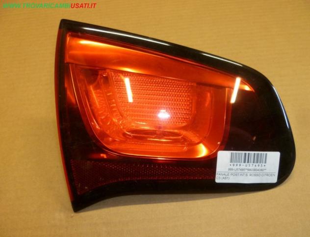 FANALE POST.INT.S. ROSSO CITROEN C3 (A51) 999-U57495 Parti elettriche Fanaleria Fanali Fanale post. sx. CITROEN - C3 - 01-10-2009 - 01-10-2016