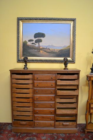 Classificatore-schedario a doppia serranda e cassettiera stile inglese - Foto 3