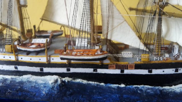 Modello nave scuola Palinuro nave in bottiglia. - Foto 4